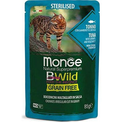 Monge Bwild Grain Free with Anchovies & Vegetables in Gravy 24x85gr