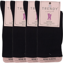Trendy Βαμβακερές Γυναικείες Κάλτσες Μαύρες 4Pack MEDICAL-016
