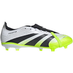 Adidas Predator League Fold-Over FG/MG JI1111 Ποδοσφαιρικά Παπούτσια με Τάπες Λευκά Lime