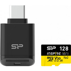Silicon Power Inspire microSDXC 128GB Class 10 U3 V30 UHS-I A1 + Reader