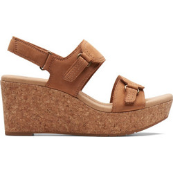 Clarks Rose Lane Ανατομικές Καλοκαιρινές Γυναικείες Πλατφόρμες Ψηλές Δερμάτινες Ταμπά 26171315