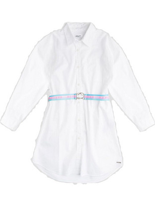 Replay Mini Καθημερινό Φόρεμα Σεμιζιέ Λευκό SG3625.050.80279A-001