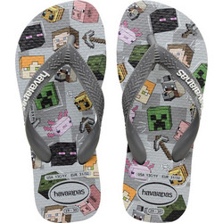 Havaianas Minecraft Παιδικές Σαγιονάρες για Αγόρι Γκρι 4145125-5178