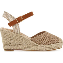 Seven Καλοκαιρινές Γυναικείες Πλατφόρμες Εσπαντρίγες Κλειστές Ψηλές Μπεζ S469Q607747L