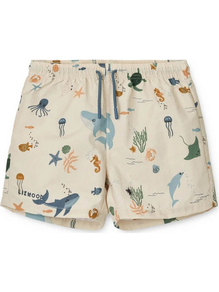 Liewood Aiden Sea Creature Αντηλιακό UV Βρεφικό Μαγιό Σορτς για Αγόρι Μπεζ LW20067-1032