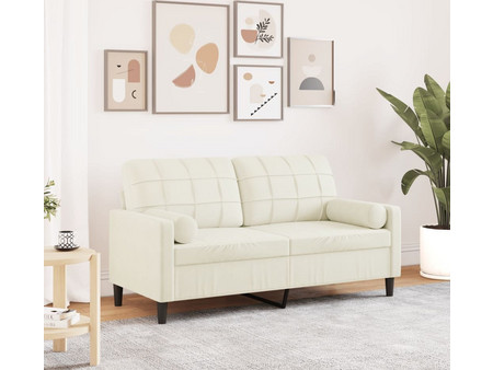 vidaXL Διθέσιος Καναπές Βελούδινος Λευκός 157x77x80cm 3278227