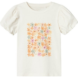 Name It Παιδικό T-Shirt Κοντομάνικο Λευκό Σομόν 13230271