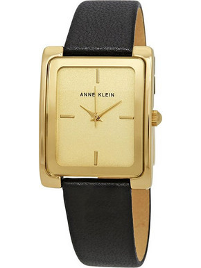 Anne Klein Γυναικείο Ρολόι με Μαύρο Δερμάτινο Λουράκι ΑΚ/2706CΗΒΚ