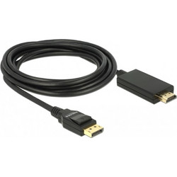 DeLOCK Καλώδιο DisplayPort 1.2 to HDMI Male 3m Black 85318