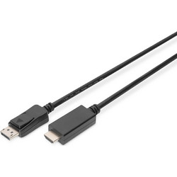 Digitus Καλώδιο DisplayPort 1.2 to HDMI Male 3m Black AK-340303-030-S