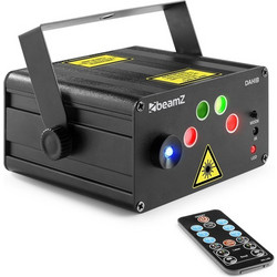 Beamz Dahib Double RG Gobo Φωτορυθμικό Laser LED Μπλε