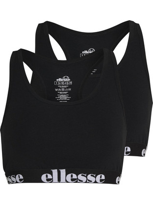 Ellesse Molia Αθλητικό Μπουστάκι με Μέτρια Στήριξη Μαύρο 2 Pack SZA12515