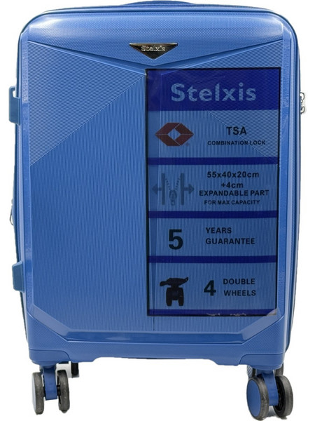 Stelxis Mars ST555 Βαλίτσα Καμπίνας 55x40x20cm με 4 Ρόδες Μπλε