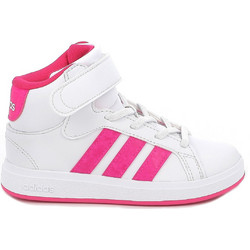 Adidas Grand Court Mid Παιδικά Sneakers Μποτάκια Λευκά Φούξια JR0806