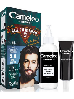 Delia Cameleo Dark Brown 3.0 Σκούρο Καστανό Φυσικό Ανδρική Μόνιμη Βαφή Μαλλιών 30ml