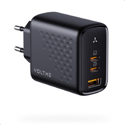 Voltme Revo 67 Φορτιστής χωρίς Καλώδιο με Θύρα USB-A & 2 Θύρες USB-C 67W Quick Charge 3.0 & Power Delivery Black