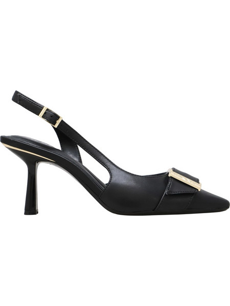 DKNY Neaira Γόβες Slingback Δερμάτινες με Λεπτό Ψηλό Τακούνι Μαύρες K3566348-BLK