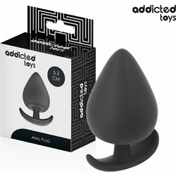 Addicted Toys Hollow Small Πρωκτική Σφήνα 5.3cm Μαύρη D-242842