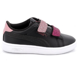 Puma Smash 3.0 Παιδικά Sneakers Μαύρα Ροζ Φούξια 395609-07