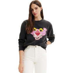 Desigual Pink Panther Γυναικείο Φούτερ Μαύρο 23SWSK40-2006