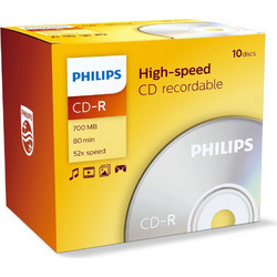 Philips Εγγράψιμα CD-R 52x 700MB 10τμχ