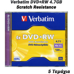 Verbatim SERL Εγγράψιμα DVD+RW 4x 4.7GB 5τμχ