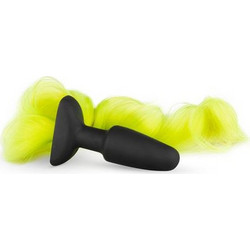 EasyToys Butt Plug Πρωκτική Σφήνα Tail Plug Κίτρινη Μαύρη
