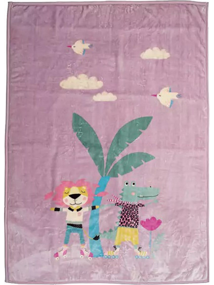 Nef-Nef Παιδική Κουβέρτα Βελουτέ Roller Friends 160x220 Μωβ