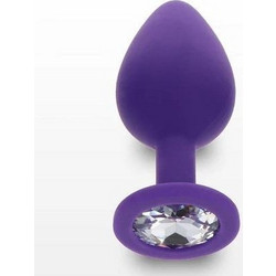 ToyJoy Diamond Booty Medium Πρωκτική Σφήνα Diamond Plug 8cm Μωβ
