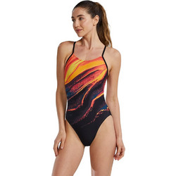 TYR Durafast Elite Αθλητικό Ολόσωμο Μαγιό Μαύρο Πορτοκαλί P04065-062