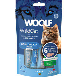 Woolf Wildcat Soft Snack Cream with Cod & Chicken 5x14gr