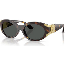 Versace VE4503U 108/8755 Γυναικεία Γυαλιά Ηλίου Οβάλ Κοκάλινα Καφέ με Μαύρο Φακό