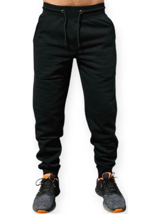 Cotton Point Nemesis Ανδρικό Παντελόνι Φόρμας Fleece με Λάστιχο Μαύρο CP4405