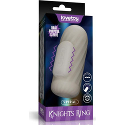 Lovetoy Knights Ring Spiral Ελαστικό Δαχτυλίδι Πέους με Δόνηση 3cm Διαφανές