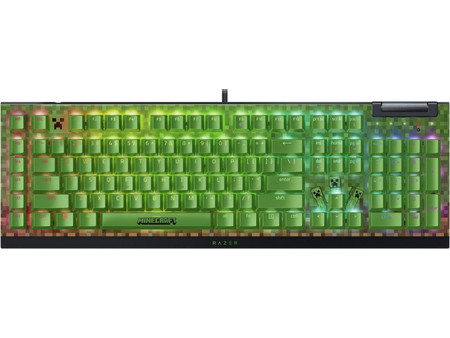 Razer Blackwidow V4 X Minecraft Μηχανικό Gaming Πληκτρολόγιο με Razer Green Διακόπτες RGB Black Green