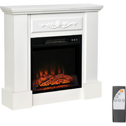 HOMCOM 820-161V90WT Επιδαπέδιο Ηλεκτρικό Τζάκι 1800W Μ80.7xΥ76.5xΒ22.5cm