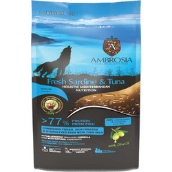 Ambrosia Holistic Mediterranean Hypoallergenic Adult Grain Free with Fresh Sardine & Tuna 1.5kg