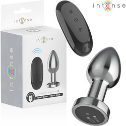 Intense Medium Πρωκτική Σφήνα Ασύρματη με Δόνηση 8.8cm Ασημί D-243388
