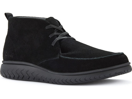 Clarks RelaxLite Moc Ανδρικά Μποτάκια Suede Μαύρα 26184688-1