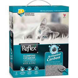 Reflex Actived Carbon Άμμος Γάτας Μπετονίτης χωρίς Άρωμα 6lt