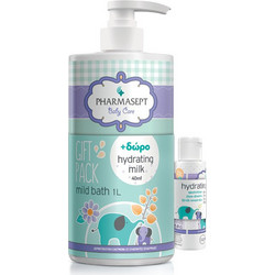 Pharmasept Mild Bath 1lt+ Hydrating Milk 40ml