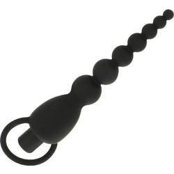 Ohmama Anal Beads with Vibration Πρωκτικές Μπίλιες Ασύρματες με Δόνηση 19cm Μαύρες D-229140