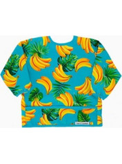 Twistshake Banana Αδιάβροχη Σαλιάρα Ποδιά Πλαστική Τσέπη & Μανίκια 12m+ Τιρκουάζ Κίτρινη
