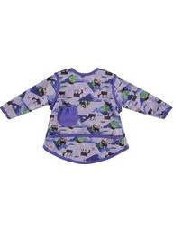 Close Parent Pop-In Moose Αδιάβροχη Σαλιάρα Ποδιά Υφασμάτινη με Κουμπί Τσέπη & Μανίκια 18m+ Μωβ