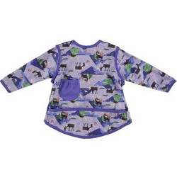 Close Parent Pop-In Moose Αδιάβροχη Σαλιάρα Ποδιά Υφασμάτινη με Κουμπί Τσέπη & Μανίκια 18m+ Μωβ