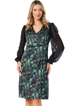 Anna Raxevsky Mini Φόρεμα για Γάμο / Βάπτιση Floral Κυπαρισσί D25208