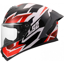 LS2 FF820 Rapid III Xtrem Gloss White Black Red Κράνος Μηχανής Full Face 1350gr