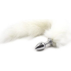 Toyz4lovers Fox Πρωκτική Σφήνα Tail Plug 7cm Λευκή