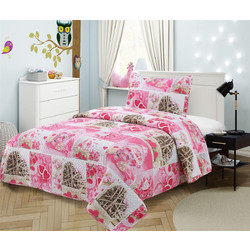 Dimcol Σετ Παιδικό Κουβερλί Μονό Microfiber με Μαξιλαροθήκη 160x220 418 Ροζ