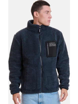 Firefly Ανδρική Ζακέτα Fleece με Φερμουάρ Navy Μπλε FMFZ25102-0026